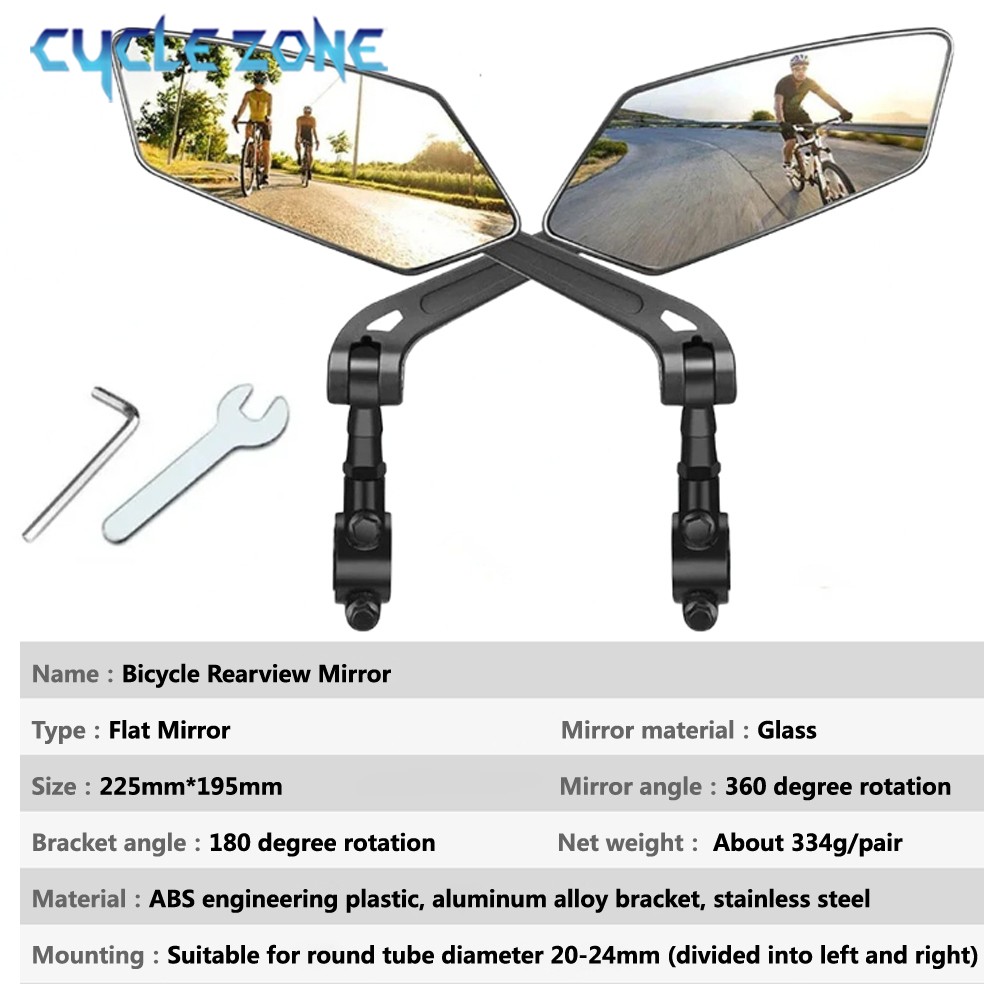Mountain Bike Rearview Mirror  - Cycling Zones ulasan dan harga