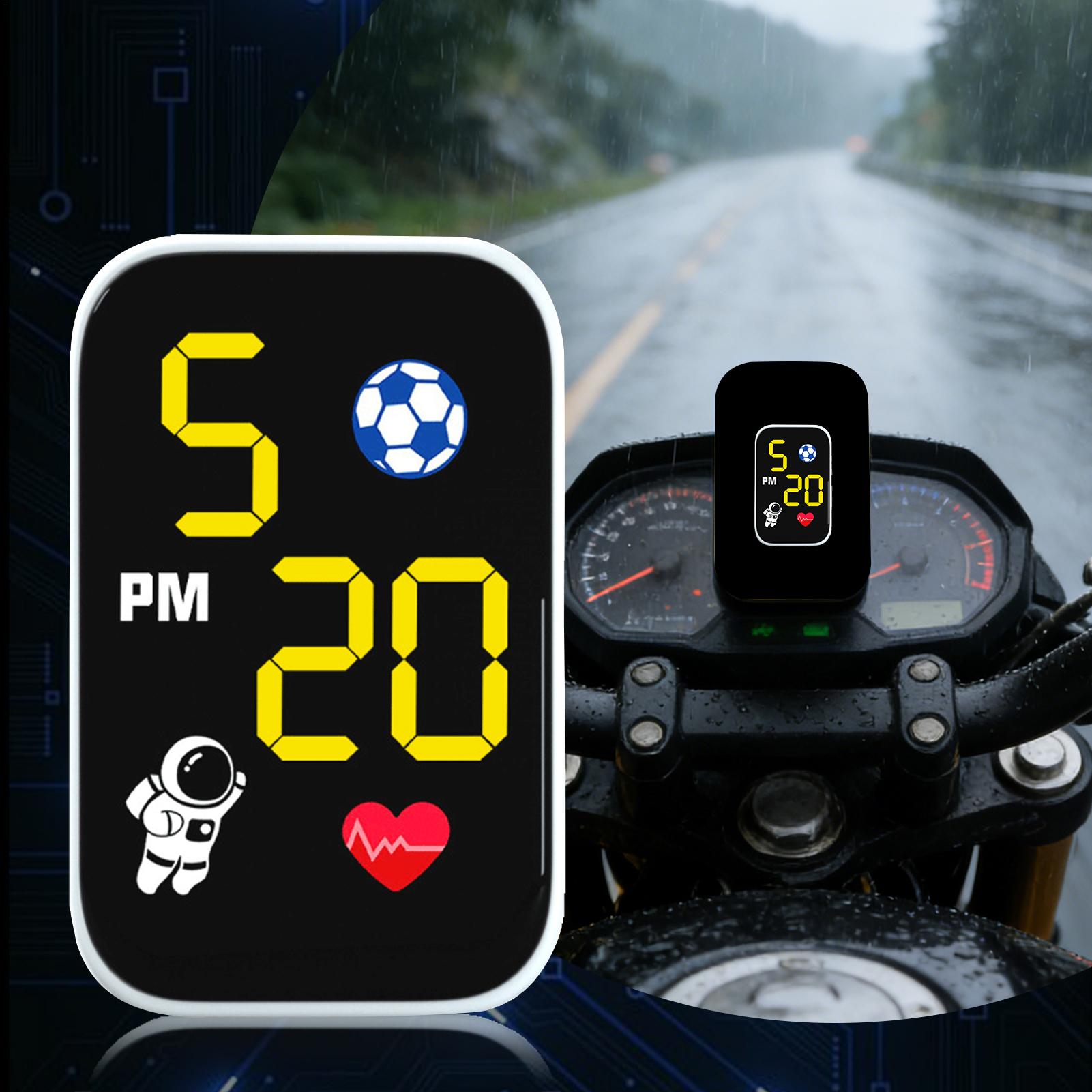 Motorbike Digital Clock Small  - Cycling In City ulasan dan harga