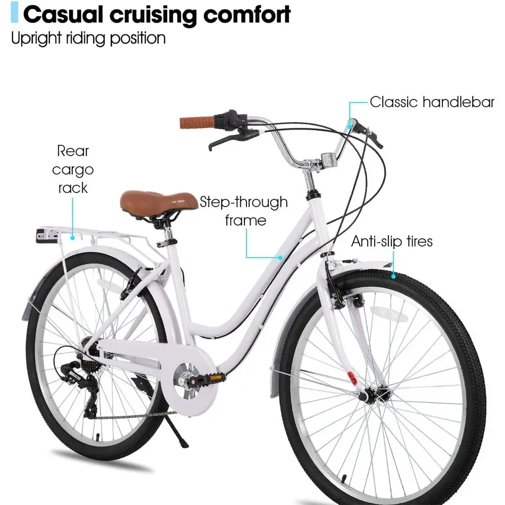 26 7-Speed Step-Through Cruise - Cycling Commute Speed ulasan dan harga